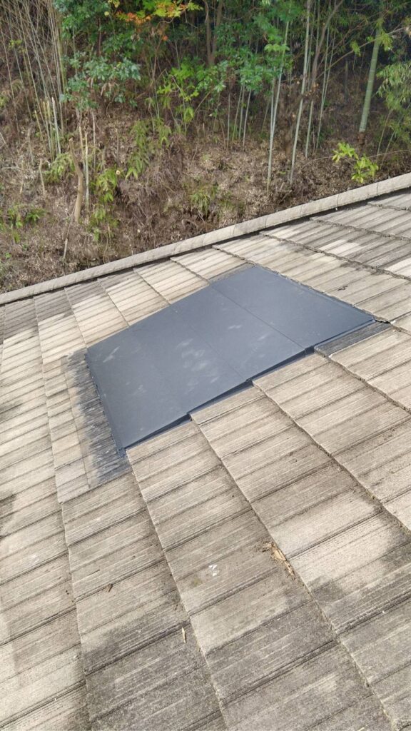 【天窓撤去＋板金補修工事】